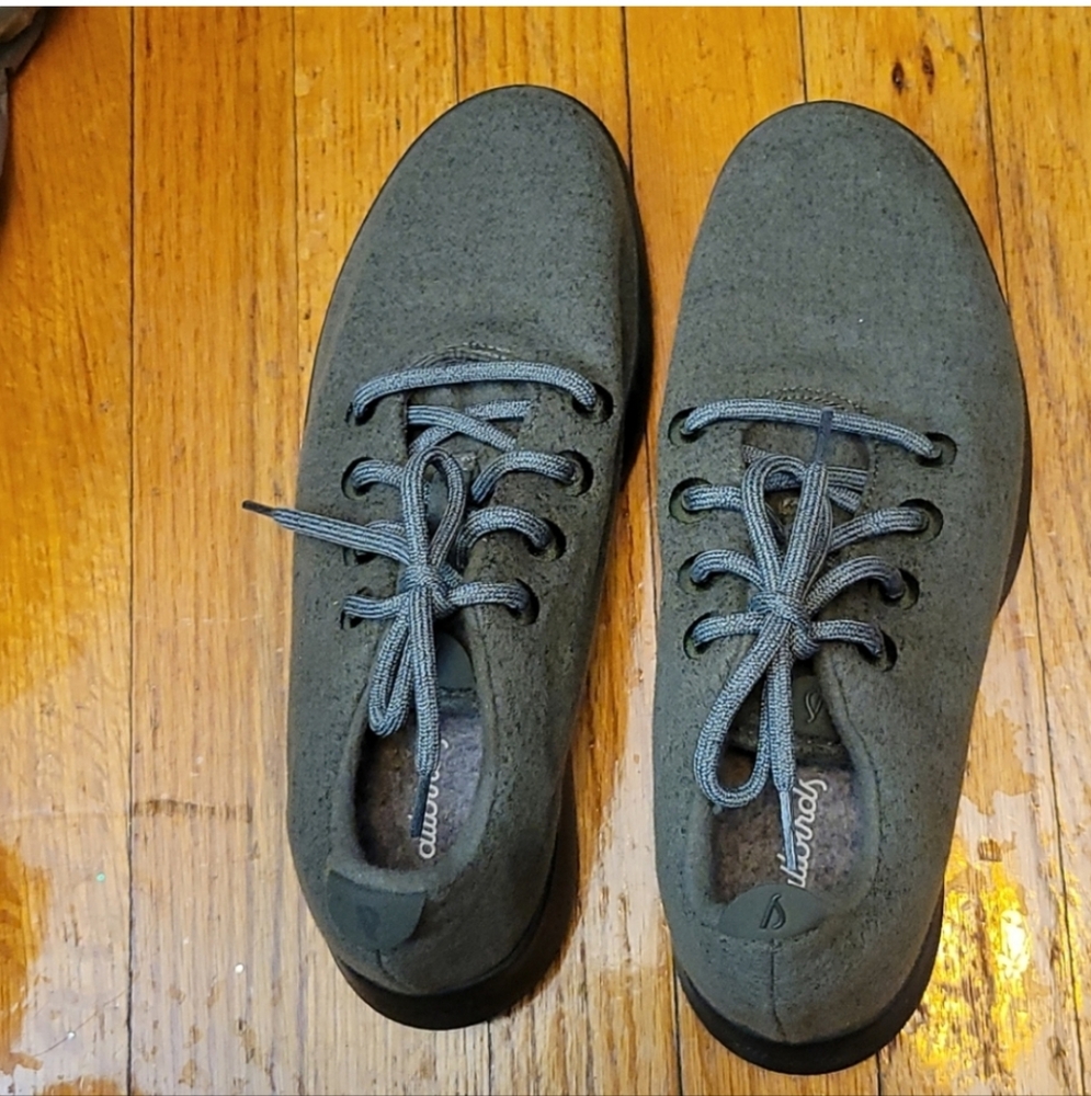 Allbirds Wool Runners Men's Wool Athletic Green And Black Shoes Size 9 WRI M9